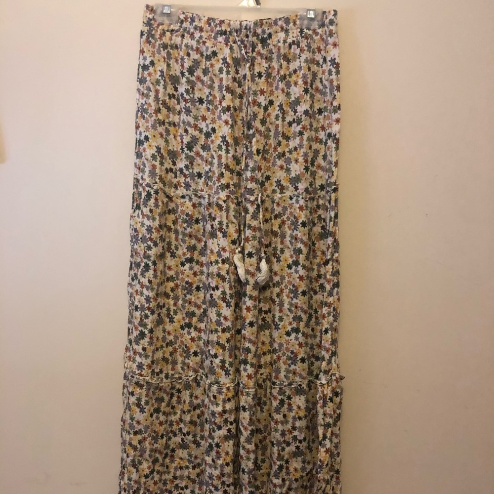 Target, floral, linen, maxi skirt